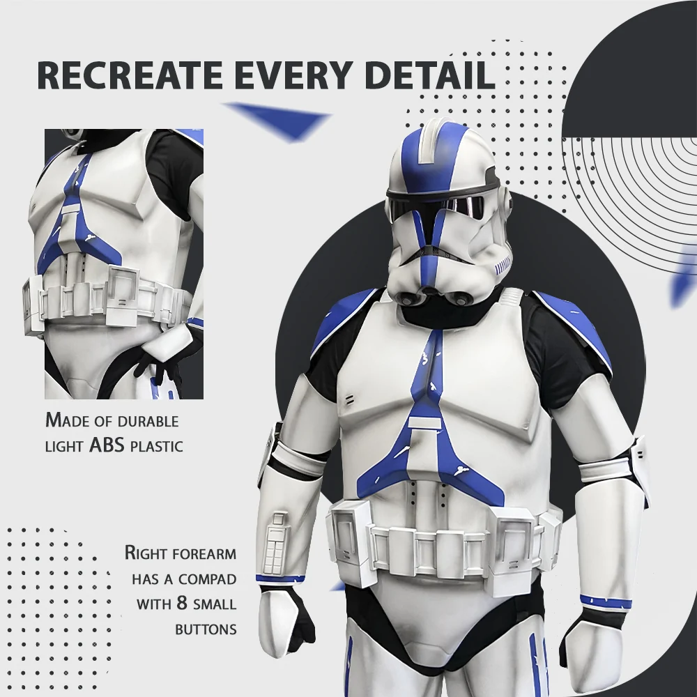Clone 501 Damage Cosplay Armor Costume - Image 3