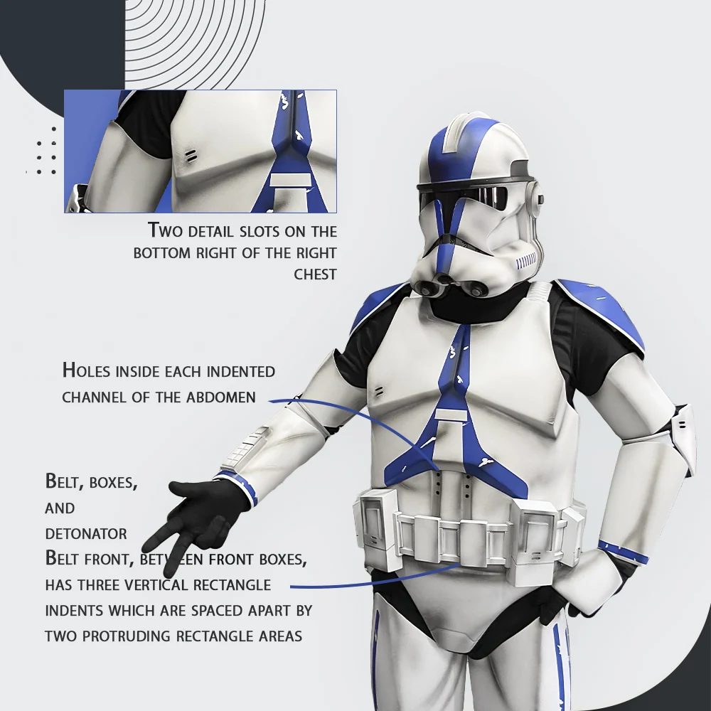Clone 501 Damage Cosplay Armor Costume - Image 4