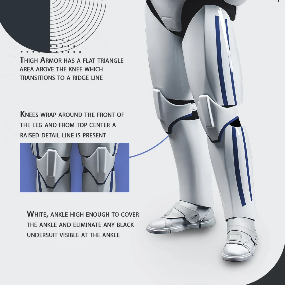 501 Legion Clean Clone Trooper Cosplay Armor Costume - Image 5