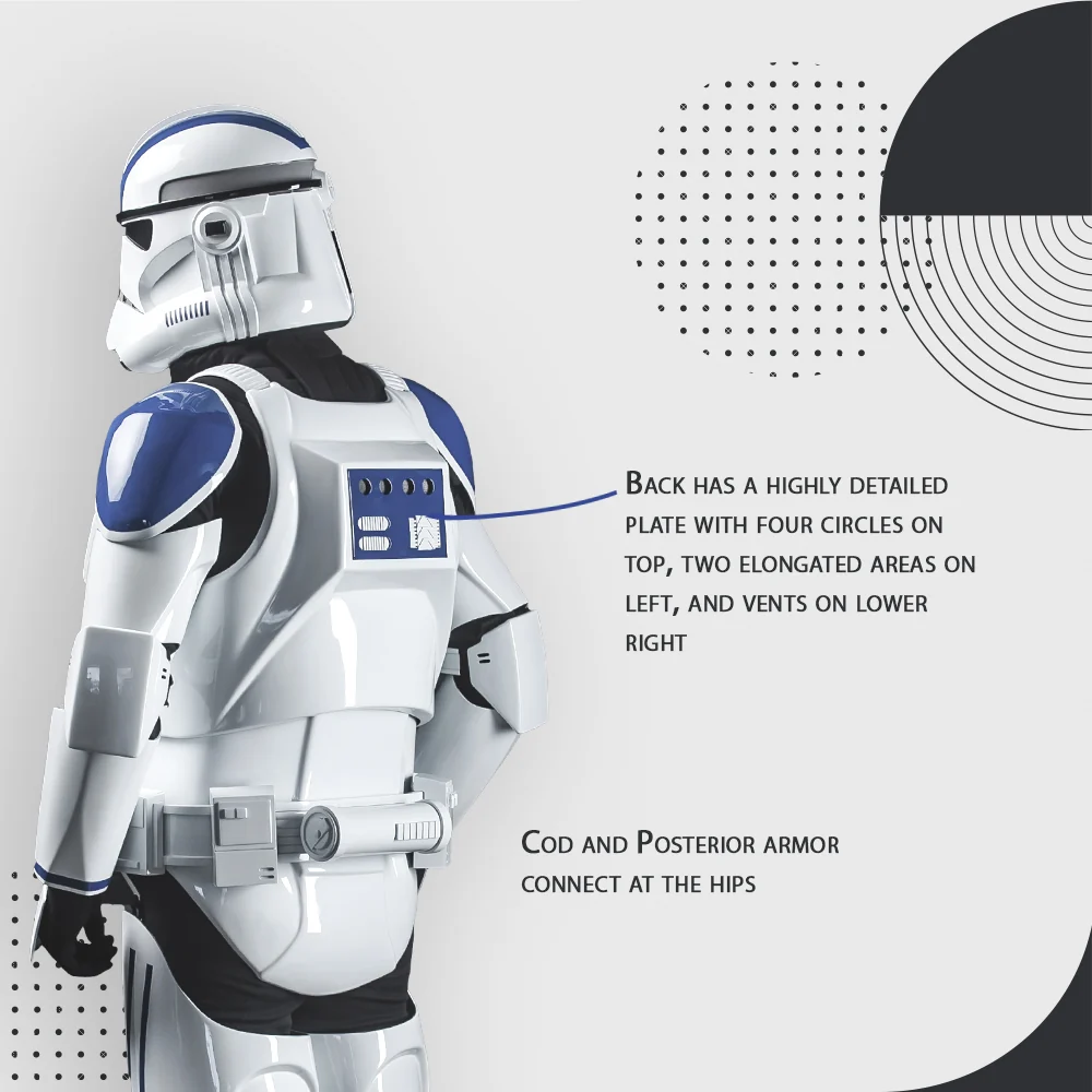 501 Legion Clean Clone Trooper Cosplay Armor Costume - Image 6