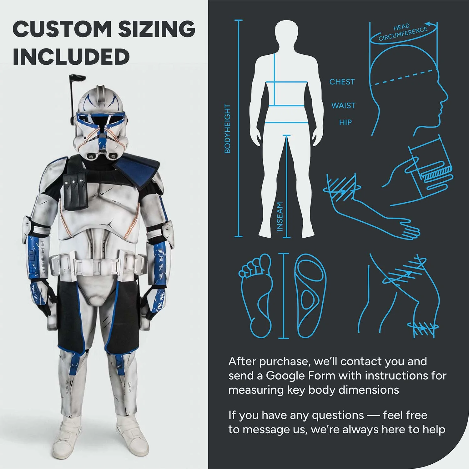 Captain Rex Realistic Clone Trooper Cosplay Armor Costume - Image 8