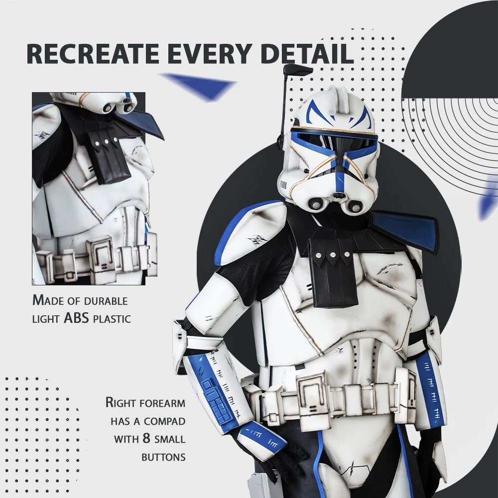 Captain Rex Clone Trooper Cosplay Armor Costume - Image 3