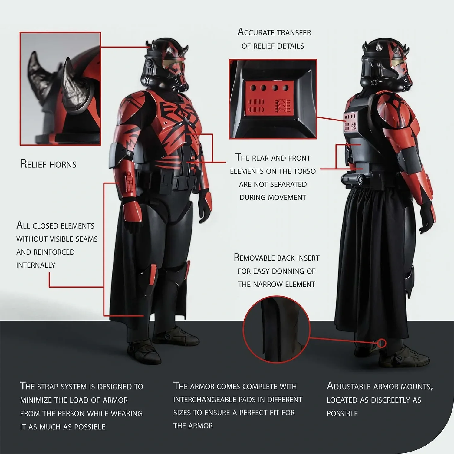 Darth Maul Clone Trooper Cosplay Armor Costume - Image 4