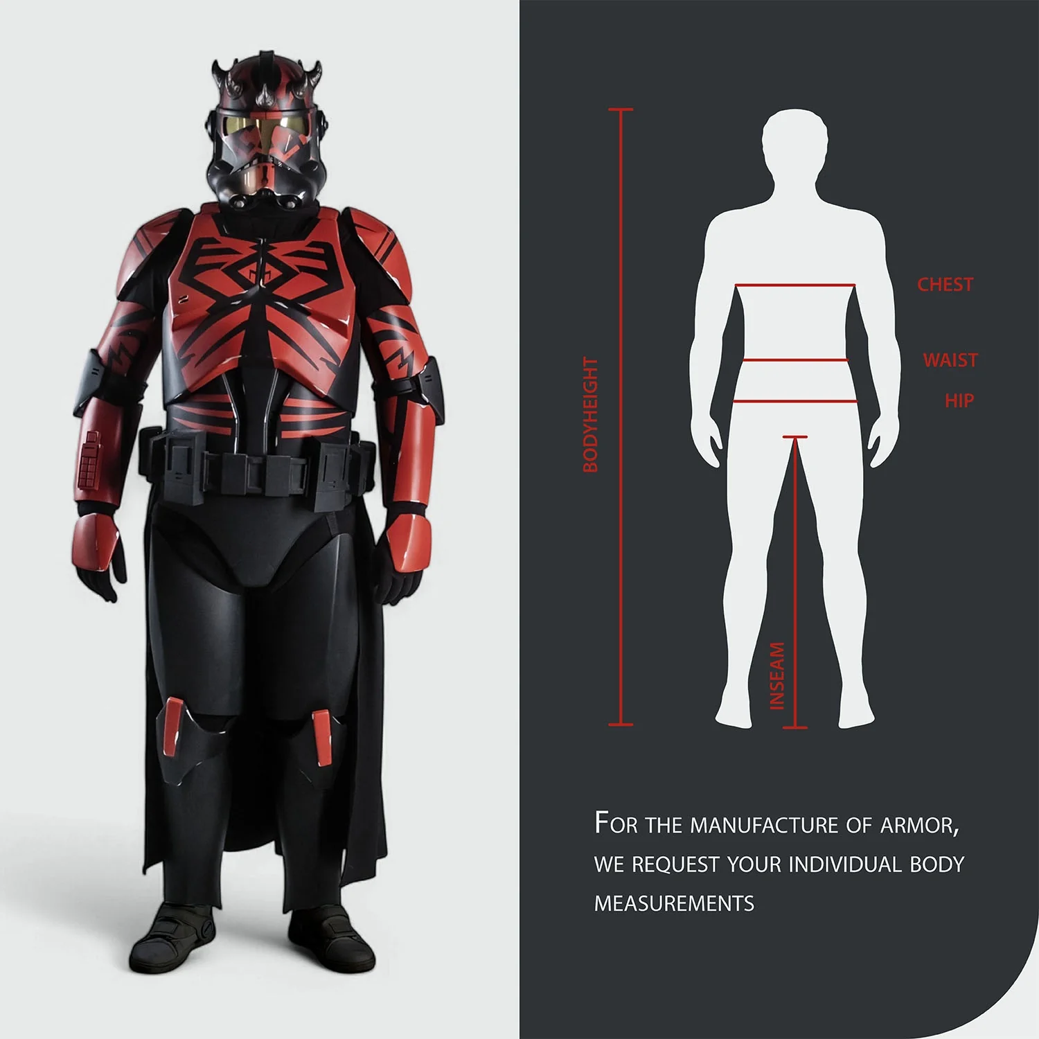 Darth Maul Clone Trooper Cosplay Armor Costume - Image 6