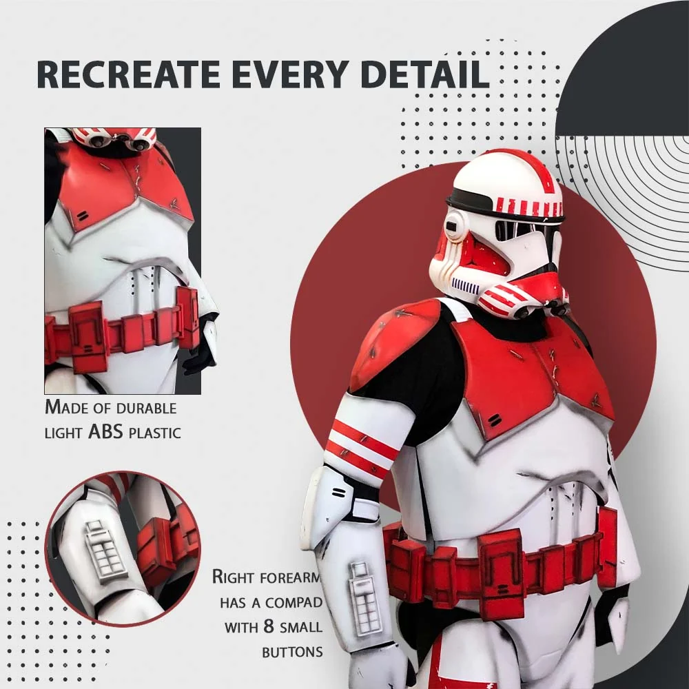 Shock Clone Trooper Cosplay Armor Costume - Image 3