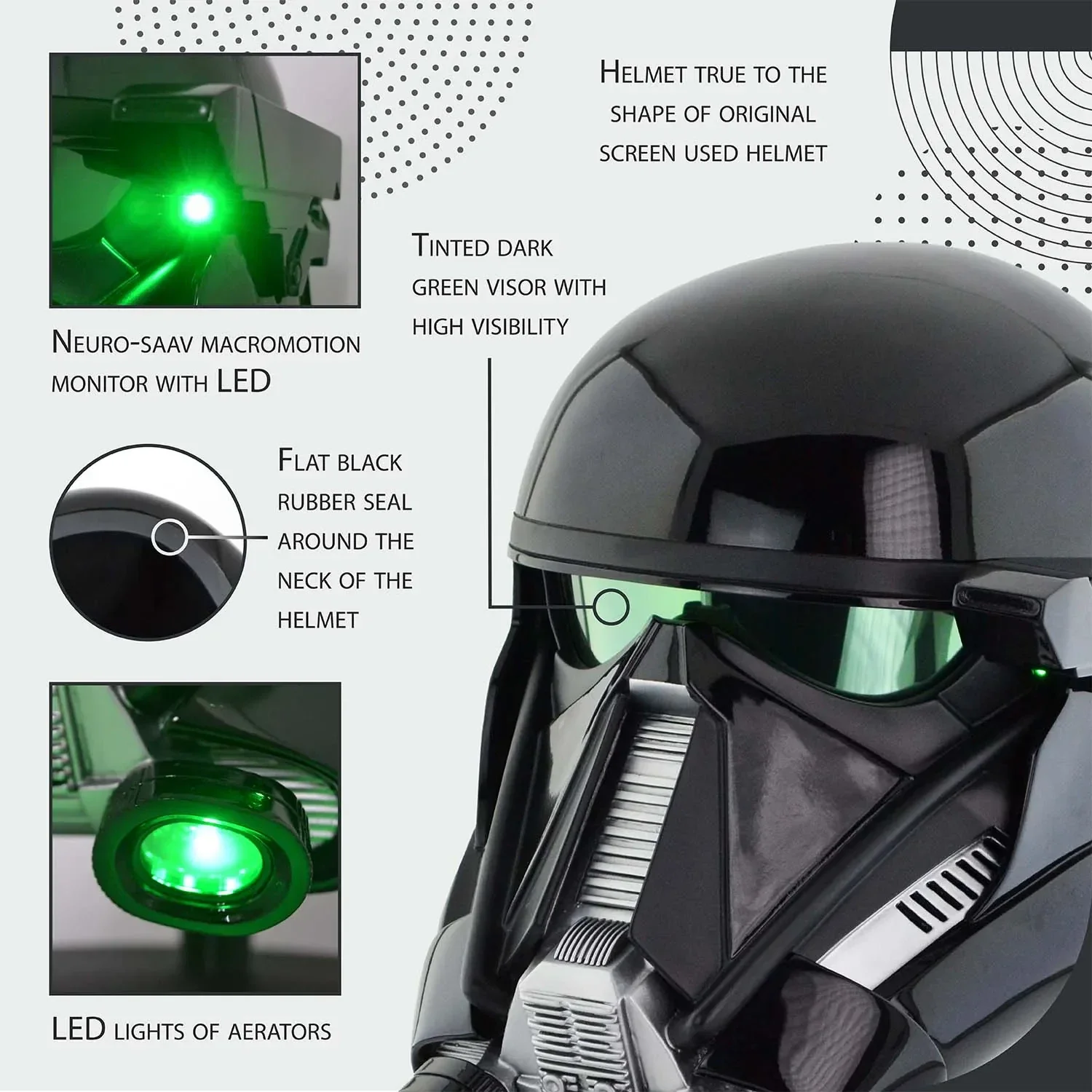 Death Trooper Helmet with LED - Image 8
