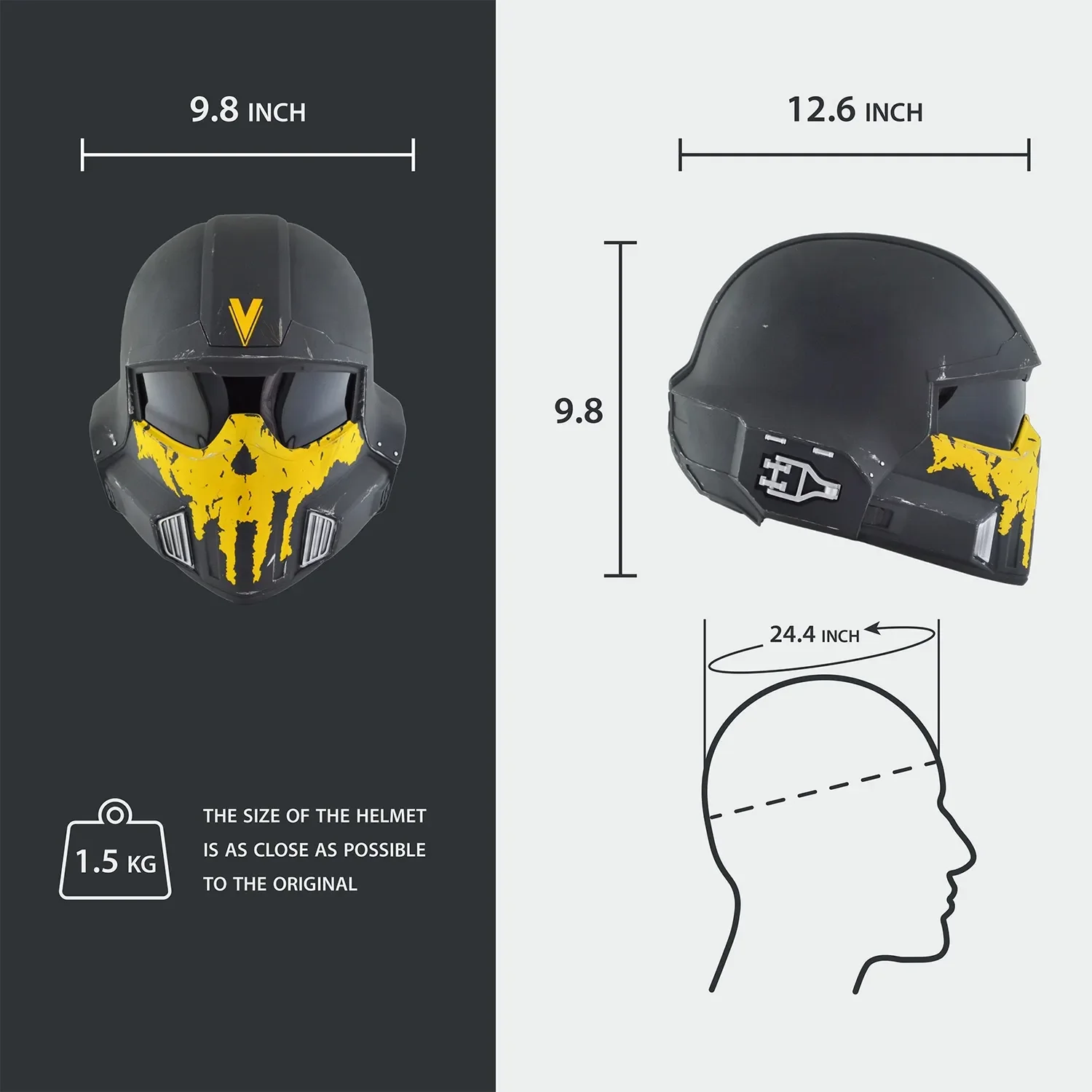 Helldivers 2 B-01 Tactical - Skull Custom Helmet - Image 9