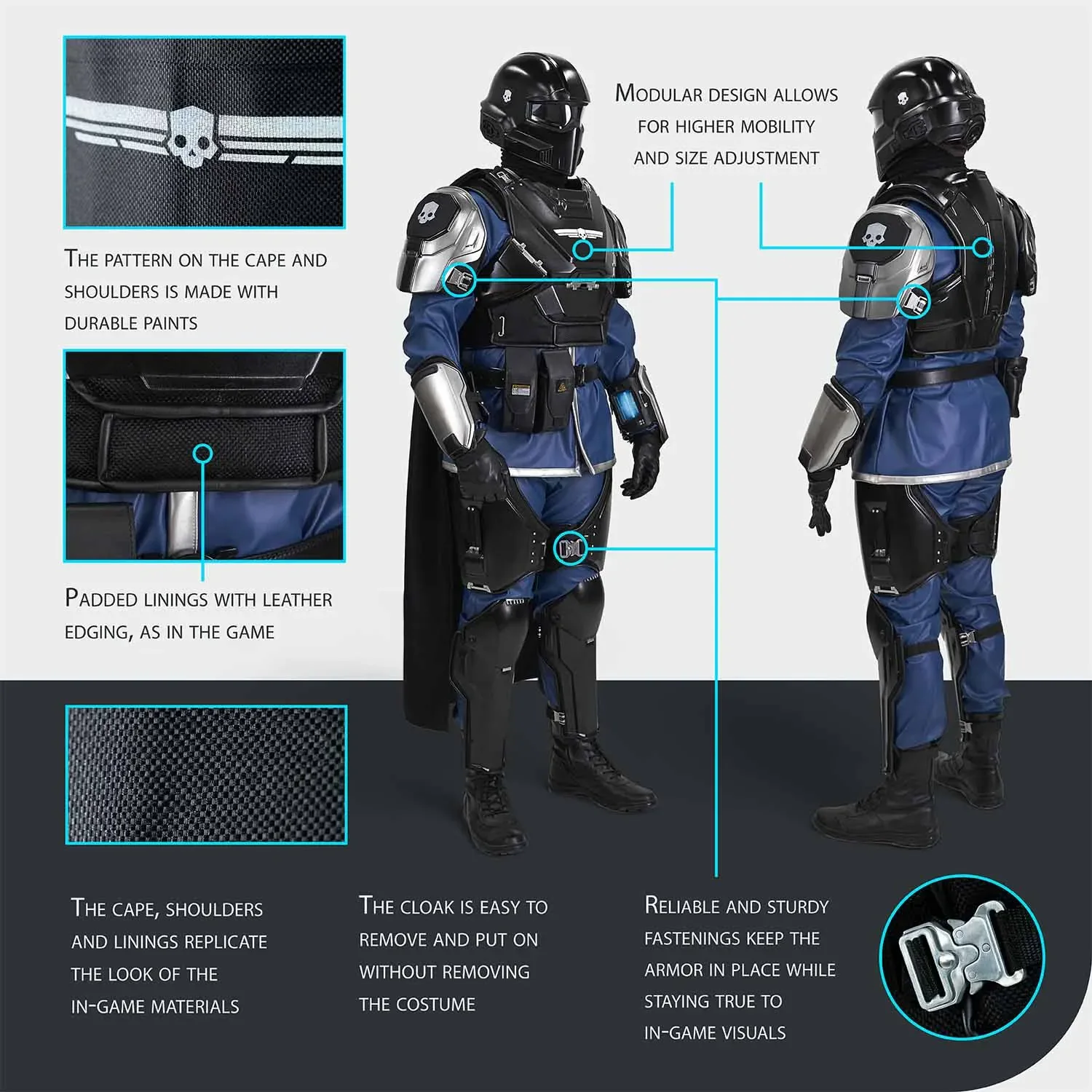 Helldivers 2 B-22 Black Costume - Image 5