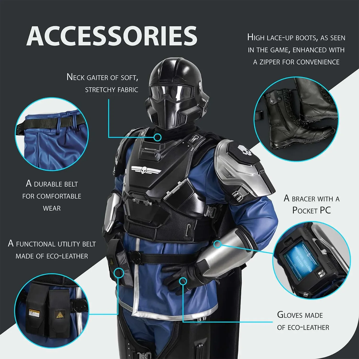 Helldivers 2 B-22 Black Costume - Image 7