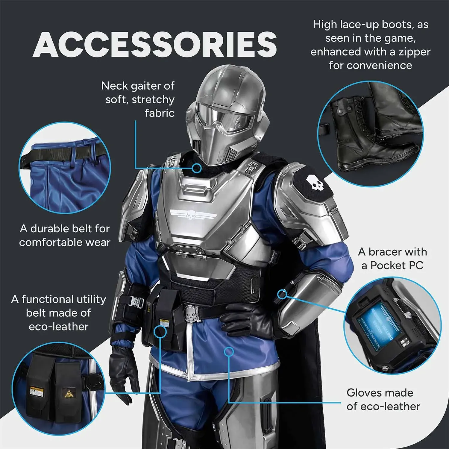 Helldivers 2 B-22 Model Citizen Costume - Image 7