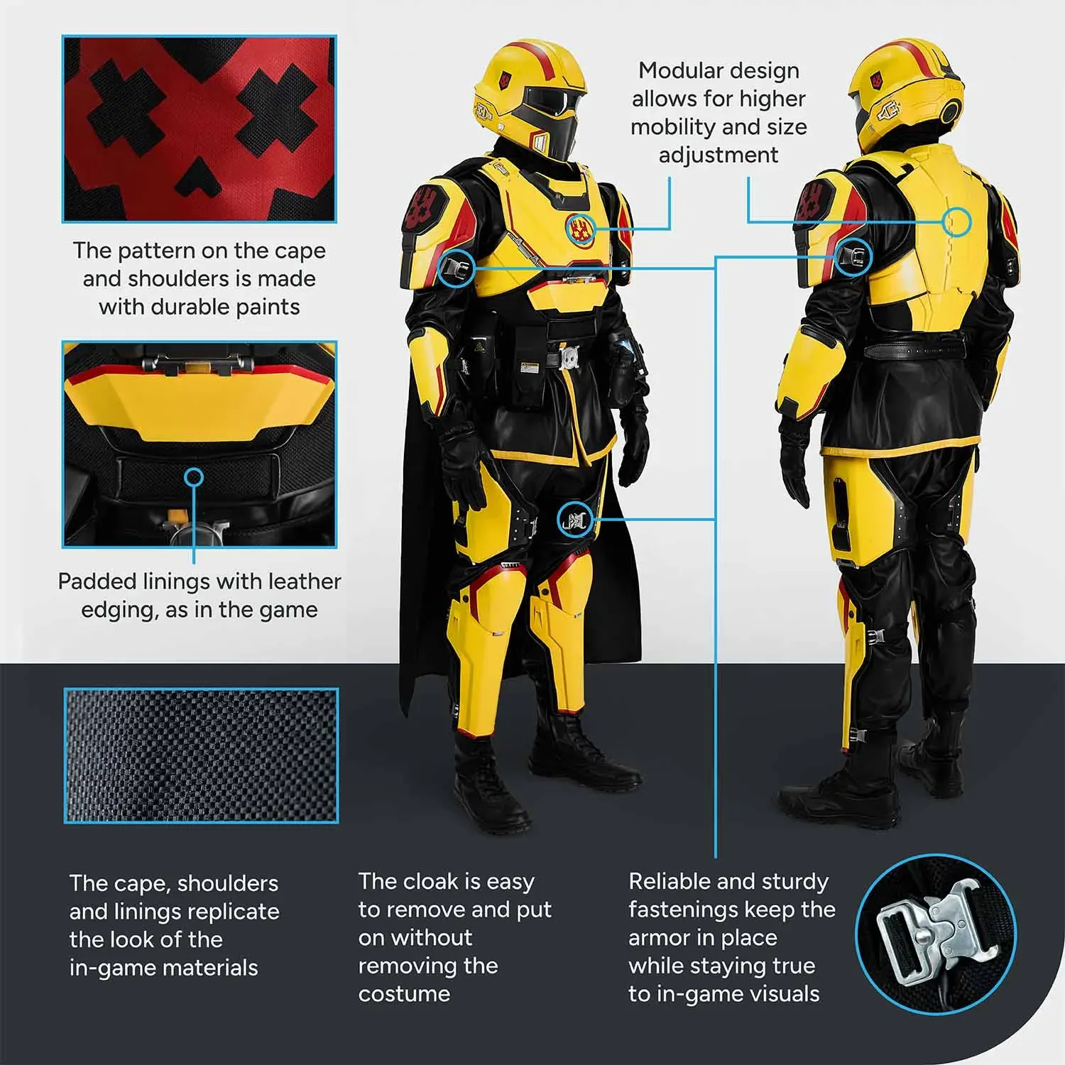 Helldivers 2 Chaosdiver Gold Eagle Cosplay Costume - Image 4
