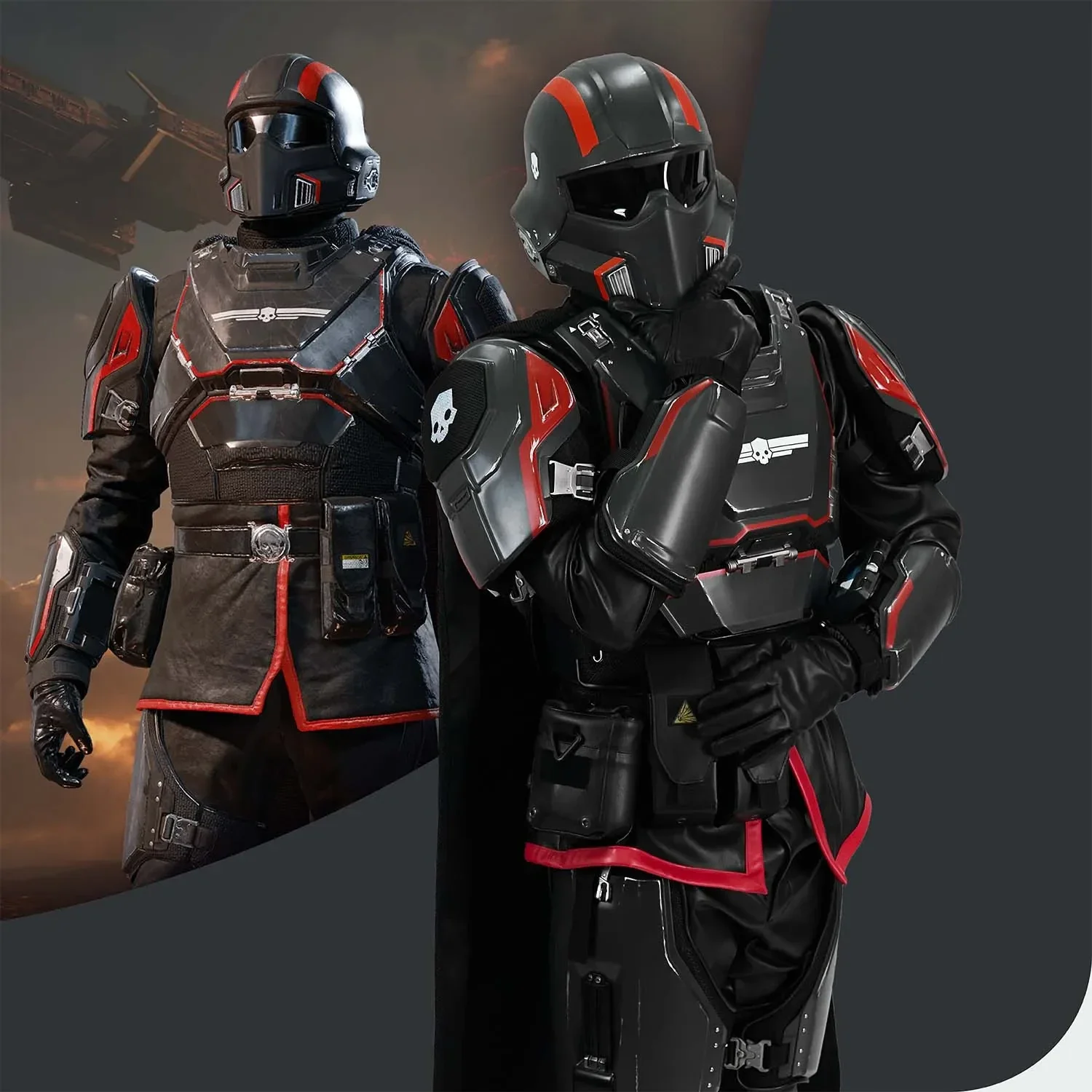 Helldivers B-01 Cosplay Costume - Red - Image 3