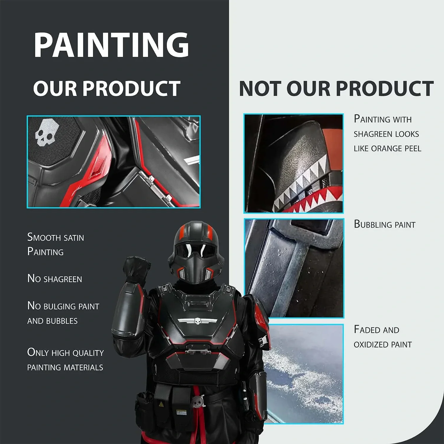 Helldivers B-01 Cosplay Costume - Red - Image 6