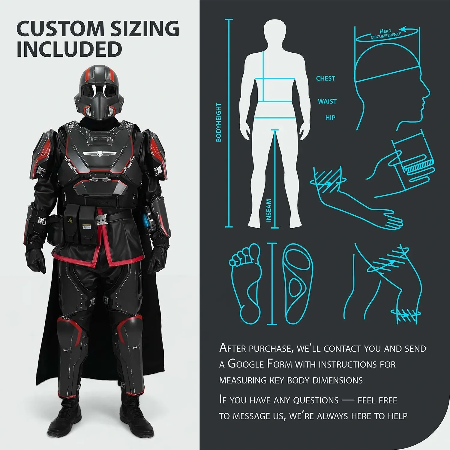 Helldivers B-01 Cosplay Costume - Red - Image 9
