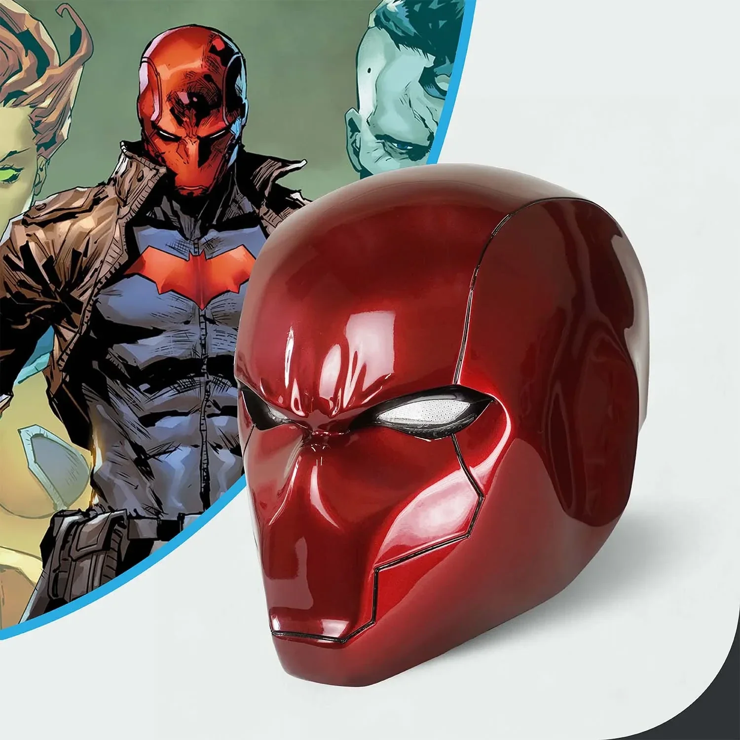 Red Hood Helmet with LED lights - Image 7
