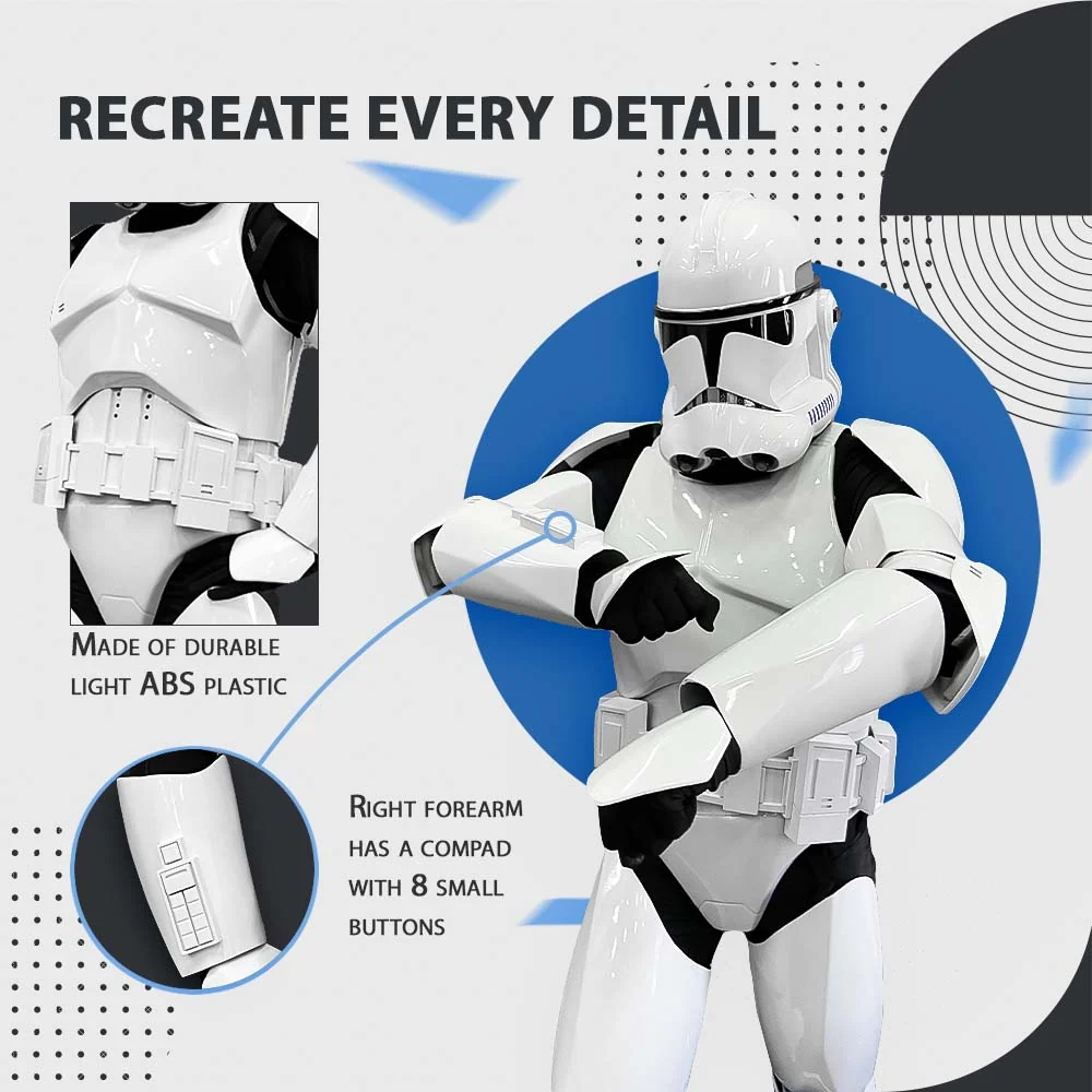 Phase 2 Clone Trooper Cosplay Armor Costume - Image 3