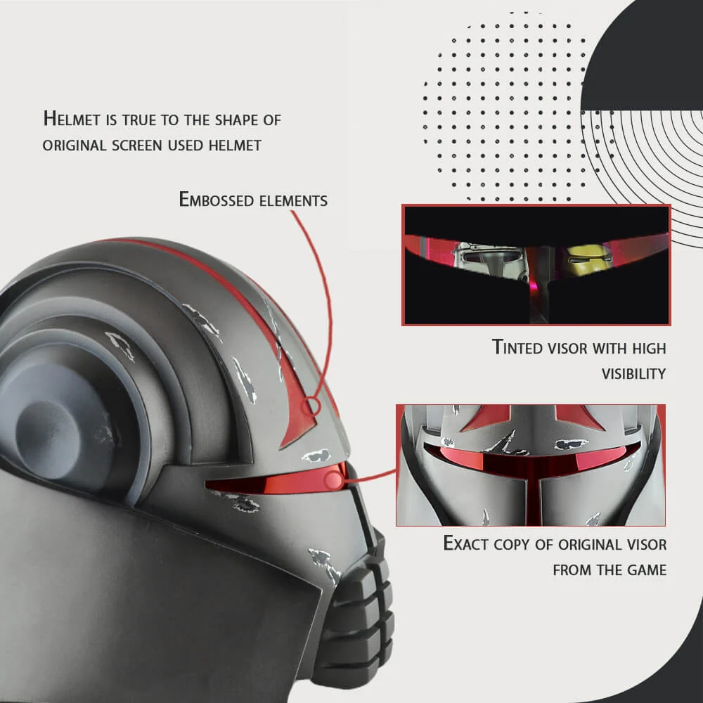 Starkiller Custom Red Helmet - Image 3