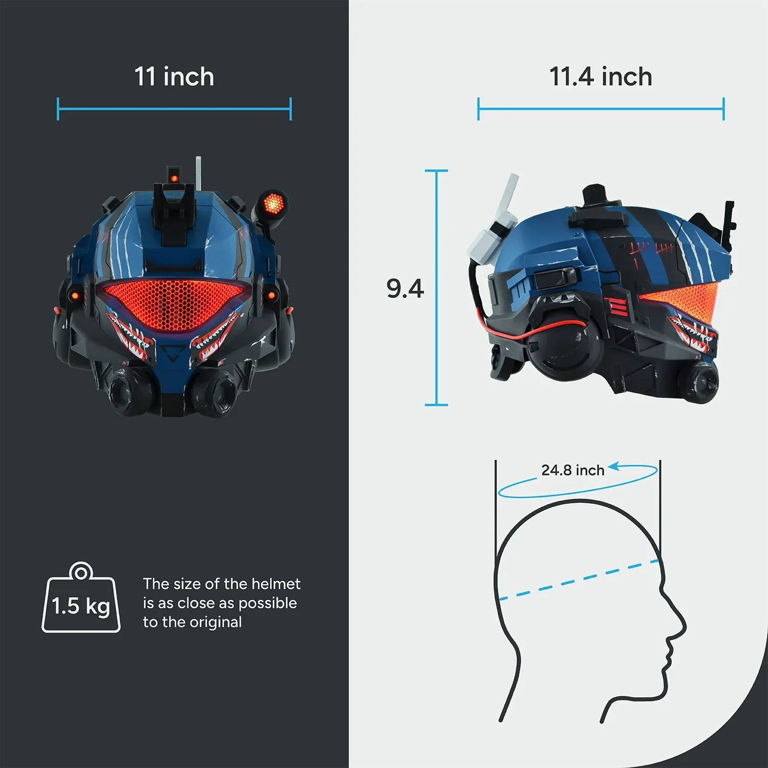 Titanfall 2 Pulse Blade Pilot Helmet - Shark Blue - Image 12